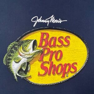 Bass Pro Shops Navy Tee with Fish Logo